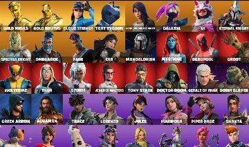 CONTA FORTNITE TRY HARD | FA | TONY STARK | MIDAS | JULES | GALAXIA | ASA TRAVIS