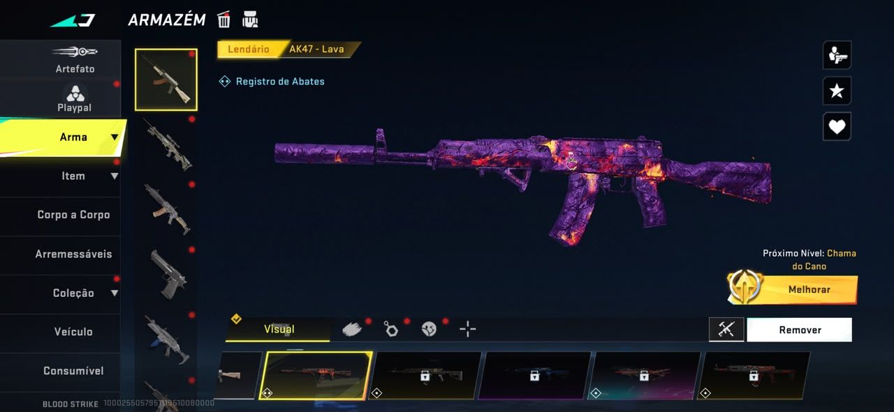 Conta blood strike stock único