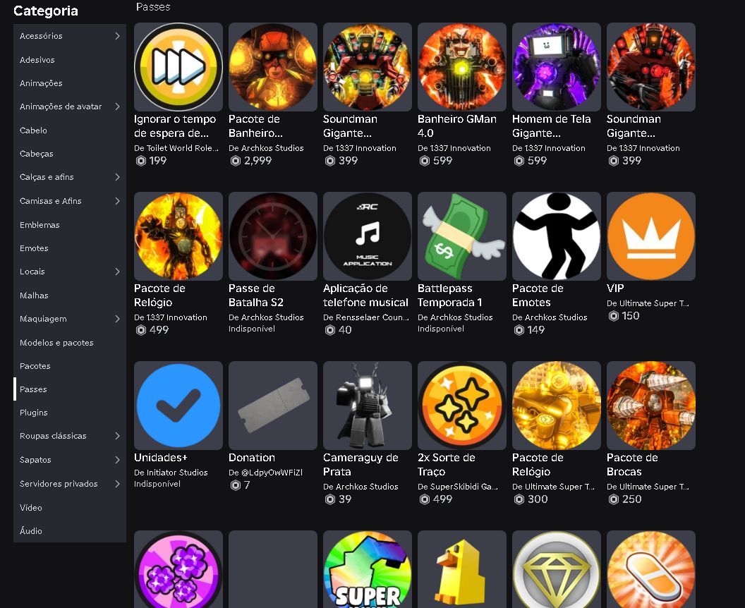 Conta Roblox BR 2020 Masculina | +23 Mil Robux Gastos | Gamepasses | Limiteds