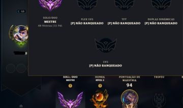 Conta Mestre Honra 5 Com skin Ultimate