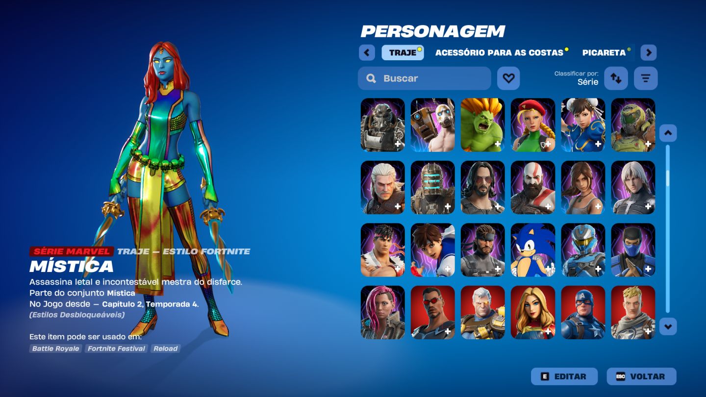 Conta Fortnite 711 skins Season 3 até atual completas Salve o Mundo Fundador.