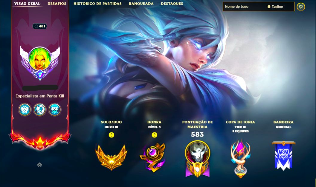 SKIN LENDÁRIA RIVEN EMISSÁRIA + [ CONTA COM 200 SKINS HABILITADAS ] + TROCA NICK