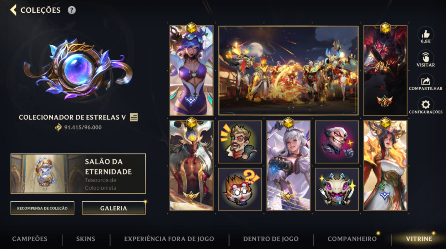 CONTA WILD RIFT - ROSA DE CRISTAL FULL, ABATE ROSA DE CRISTAL, 97k coleção