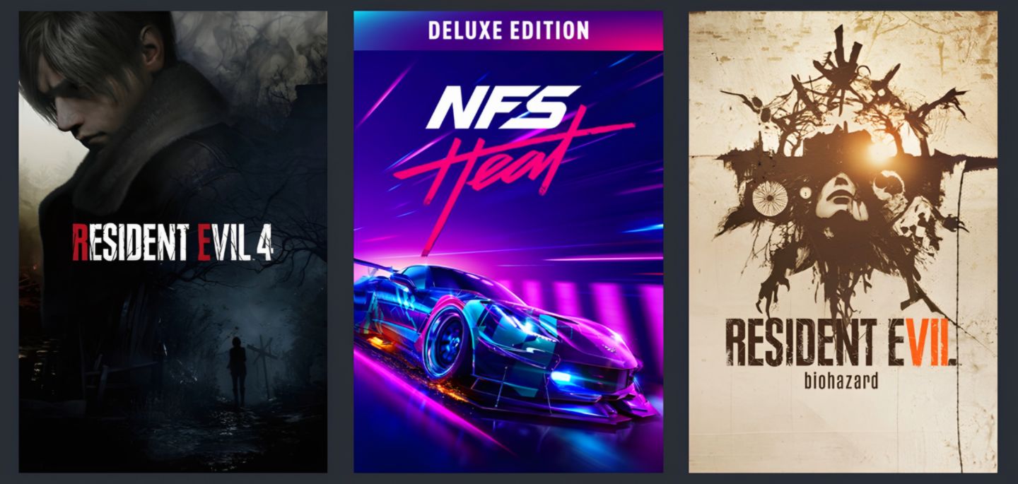 CONTA STEAM - RE4 REMAKE, RE7 E NFS HEAT