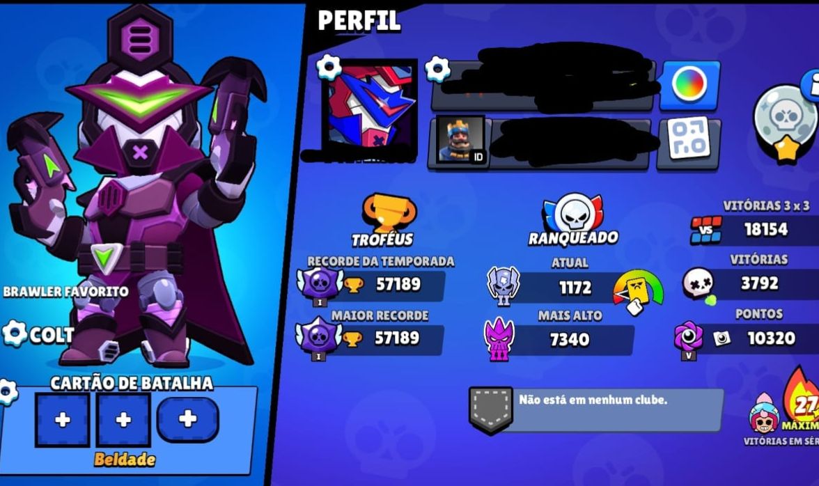 Conta Brawl Stars Rara 91/93 personagens - Vem no Certo