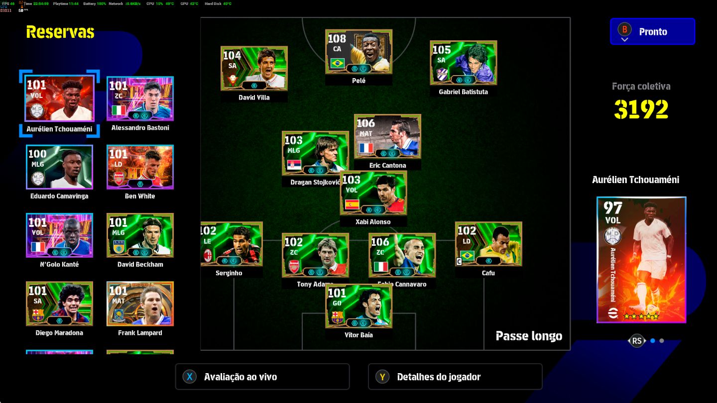 Conta PC Steam + Rei Pelé 108, E. Cantona 105 e CIA