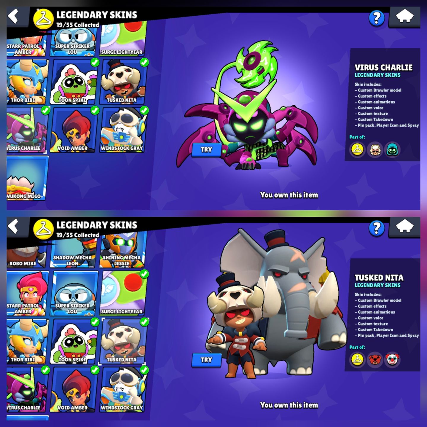 Conta Brawl Stars com TODOS os Brawlers (84 com prestígio)