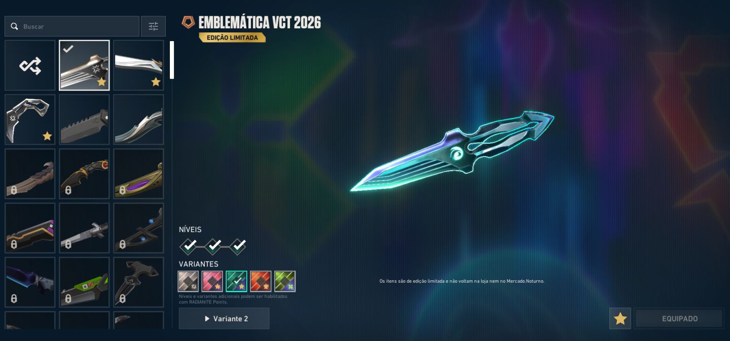 Conta Valorant - Criador da Conta - Faca Vct 2026, Faca Vct 2025 e Muito Mais!!
