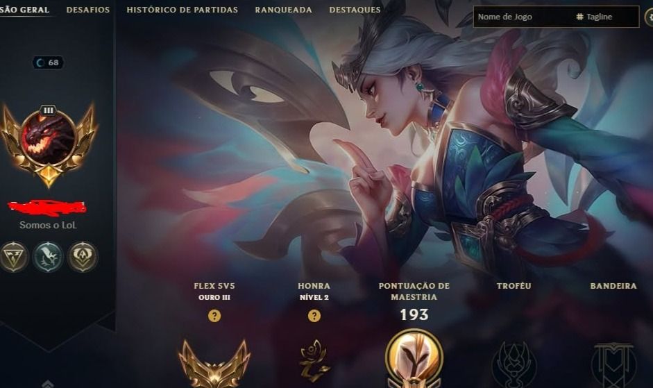 CONTA LEAGUE OF LEGENDS - PRATA II / OURO 4 59 Skins habilitadas, incluindo opç
