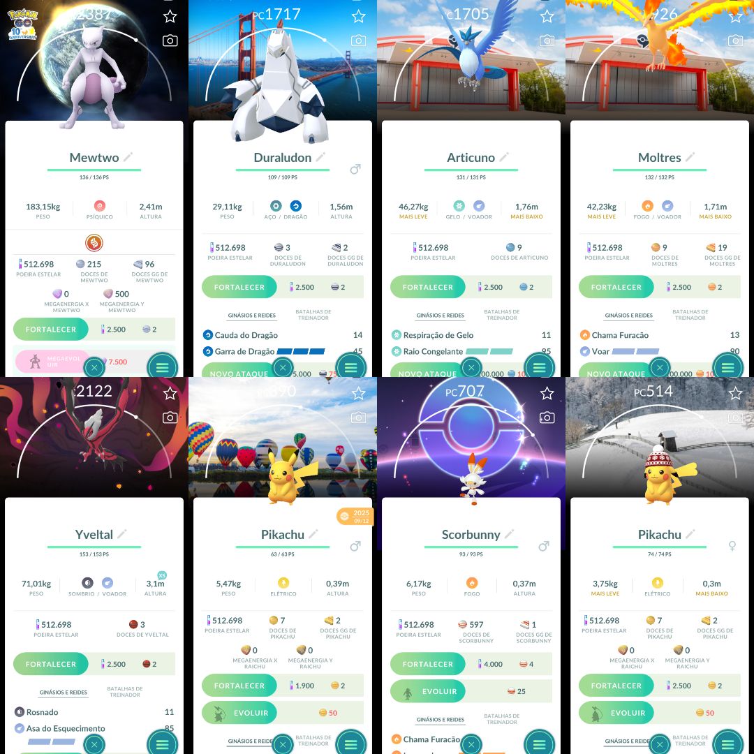 CONTA POKÉMON GO COM 2 MEWTOW DE ARMADURA+122 LENDÁRIO+13COM FUNDO DE LOCALIDADE