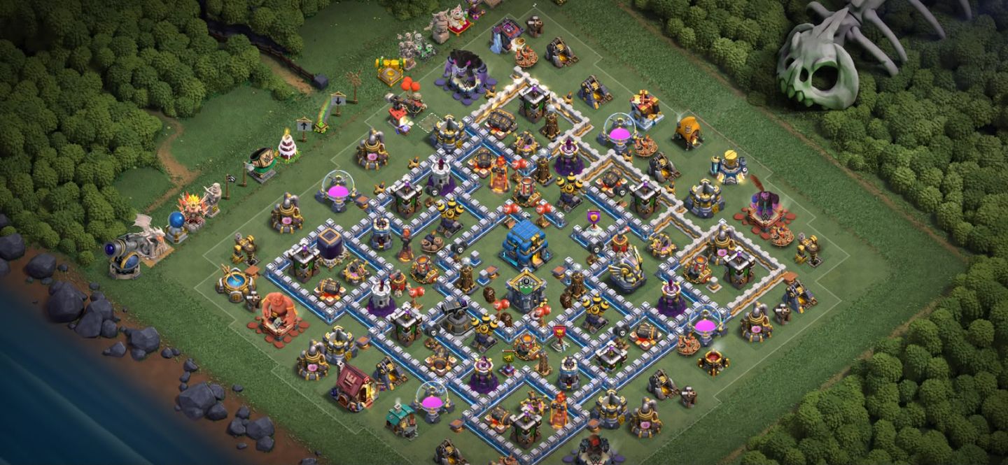 CONTA CLASH OF CLANS | CV UPADO, SEMI-FULL, CLÃ, SKINS