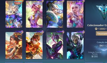 CONTA MOBILE LEGENDS COM SELENA ZENITH + BENE + LESLEY SKINS!!!
