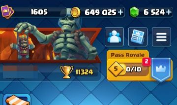 CONTA CLASH ROYALE|NÍVEL 56|5 ANOS DE JOGO|11K+ TROFÉUS|+6.500 GEMAS E 640K OURO