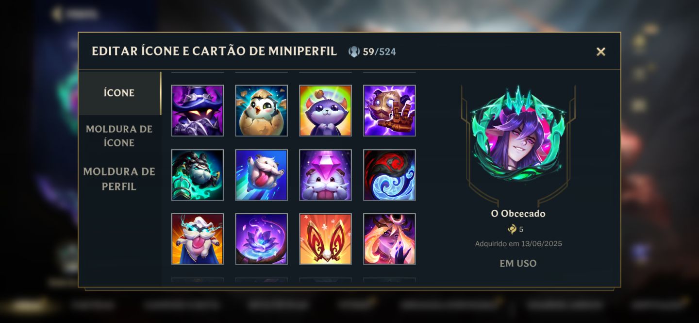 Conta wild rift com skin de passes, skin lendaria e miito mais