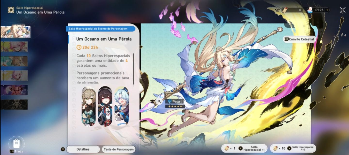 Conta Hsr com: Castorice+Skin+Bis, Firefly+Bis e com 100 giros limitados