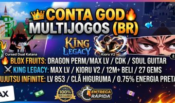 BLOX FRUITS MAX (DRAGON PERM + V4) + KING LEGACY MAX + JUJUTSU INFINITE