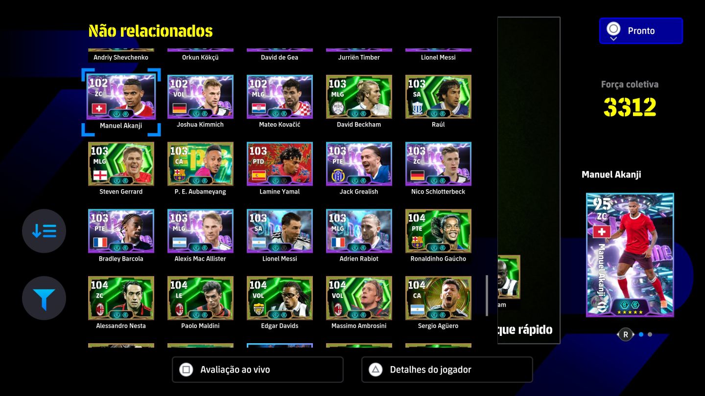 CONTA EFOOTBALL Ps5/Ps4/Psn Força 2315, 65 ÉPICOS, BIG TIME, SHOW TIME.