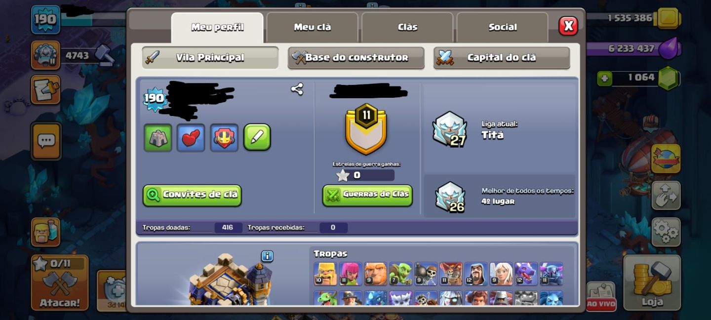 Conta Clash of clans CV 18 Rara: Bolos de Aniversário e Árvores de Natal 2025!