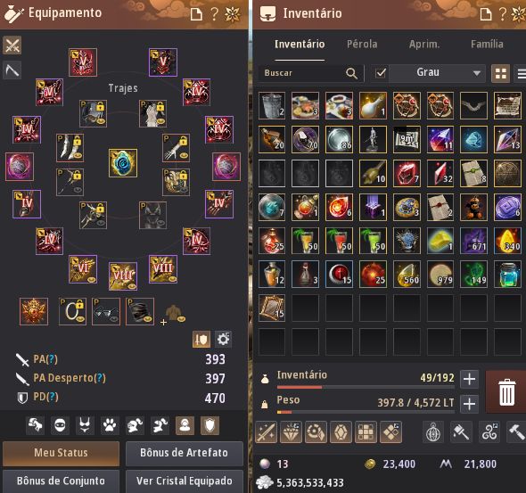 Conta de Black desert 865 GS