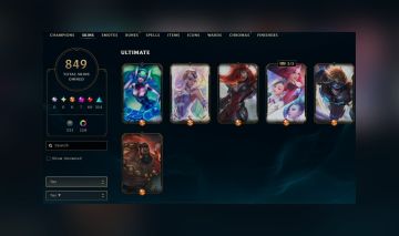 849 SKINS, 159 CHROMAS - CONTA DE LEAGUE OF LEGENDS