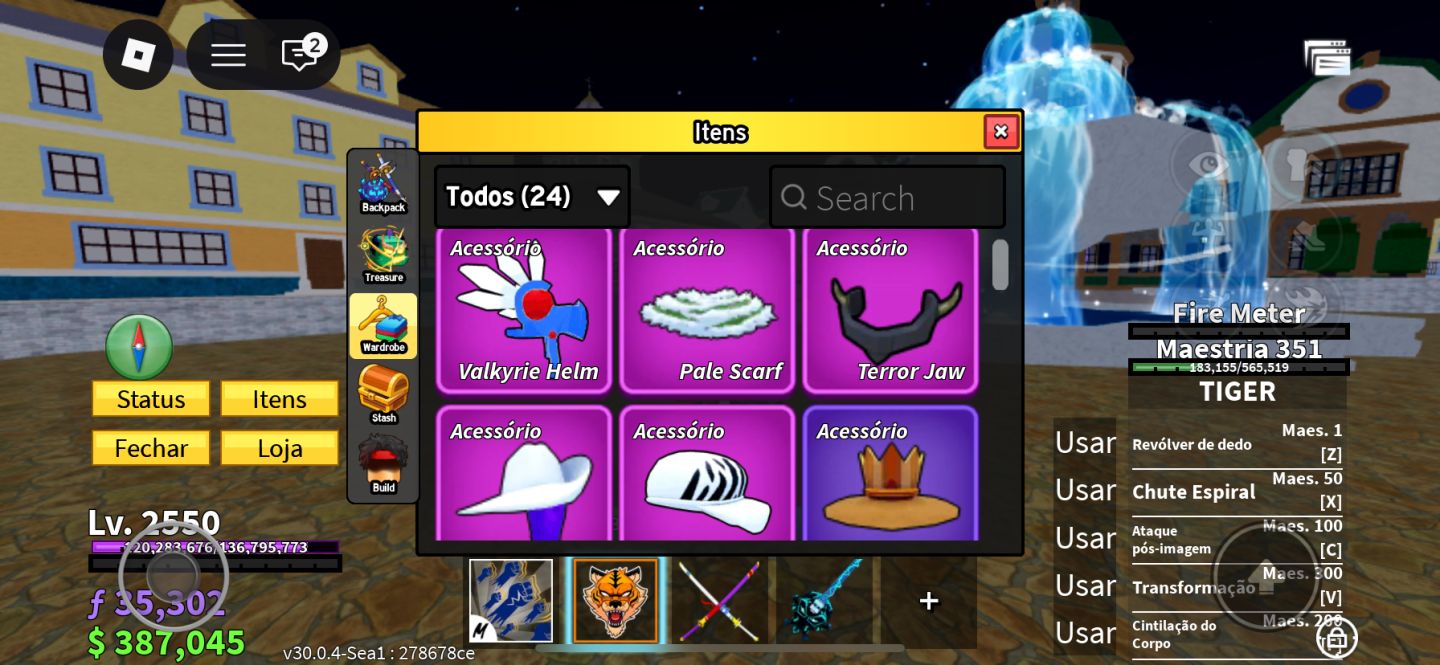 CONTA BLOX FRUITS COM TIGER