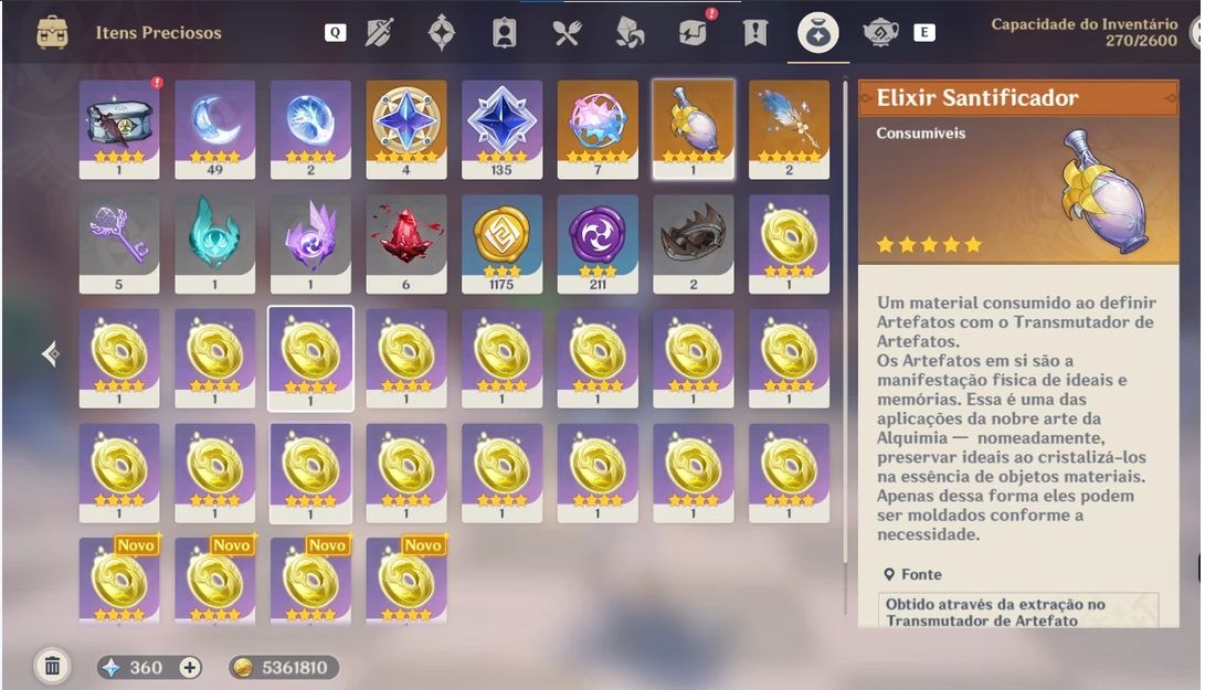Conta Genshin com Ineffa, Mizuki, Qiqi e Mona pity 53 no banner