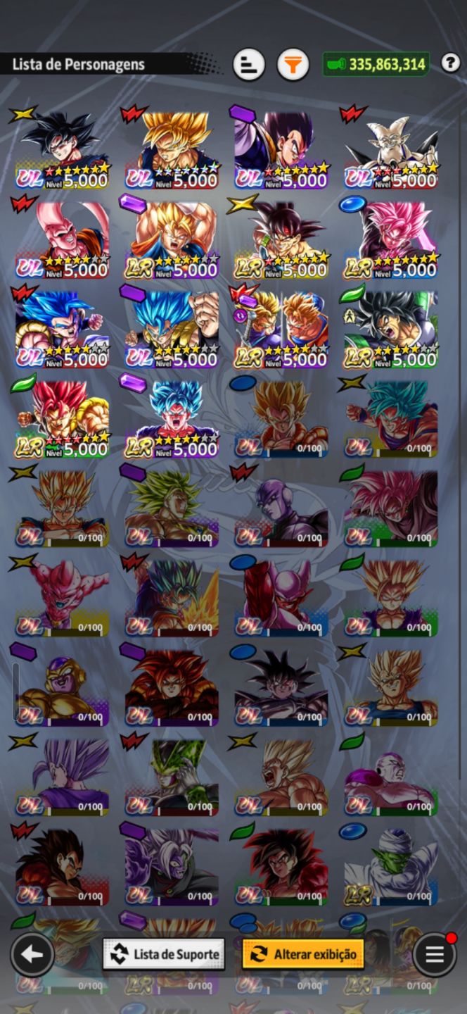 Conta de dragon ball legends muito boa