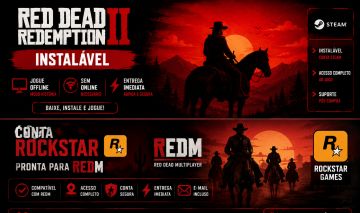 RDR2 Instalável + Conta Rockstar | Offline + RedM | Entrega Imediata