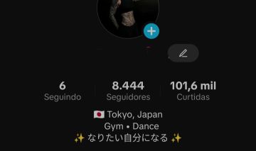 Perfil do tiktok com 8k/1K de Seguidores