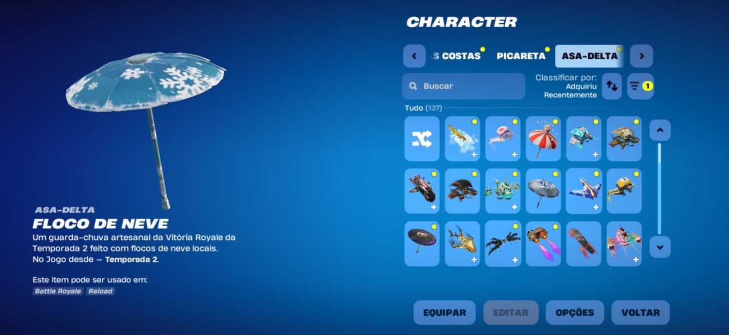 Conta de fortnite antiga (skins, emotes e picaretas raras e diversas)