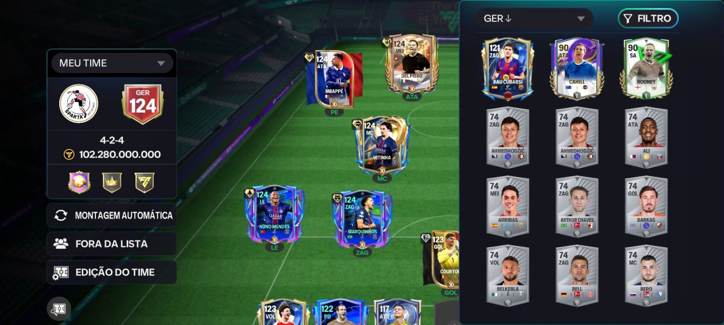 CONTA FC MOBILE GER 124 MONSTRA! | CHAMPIONS EM TODAS AS CATEGORIAS!