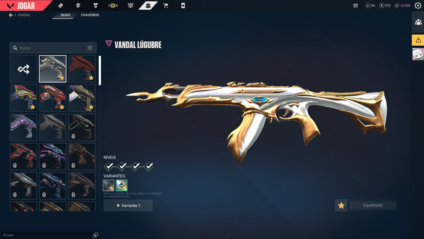 CONTA VALORANT com skin champions 2022