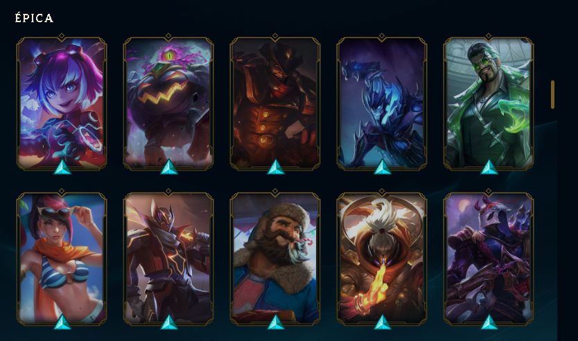 CONTA LOL LVL 353 | 141 SKINS | ULTIMATE + 2 MÍTICAS + 16 LENDÁRIAS | EX OURO