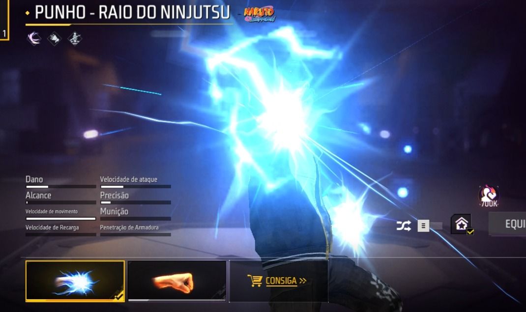 Conta bot com punho do Naruto