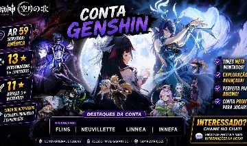 GenshinImpact AR59-ServidorAmérica Com flins, ineffa, linnea, neuvi e outros T5