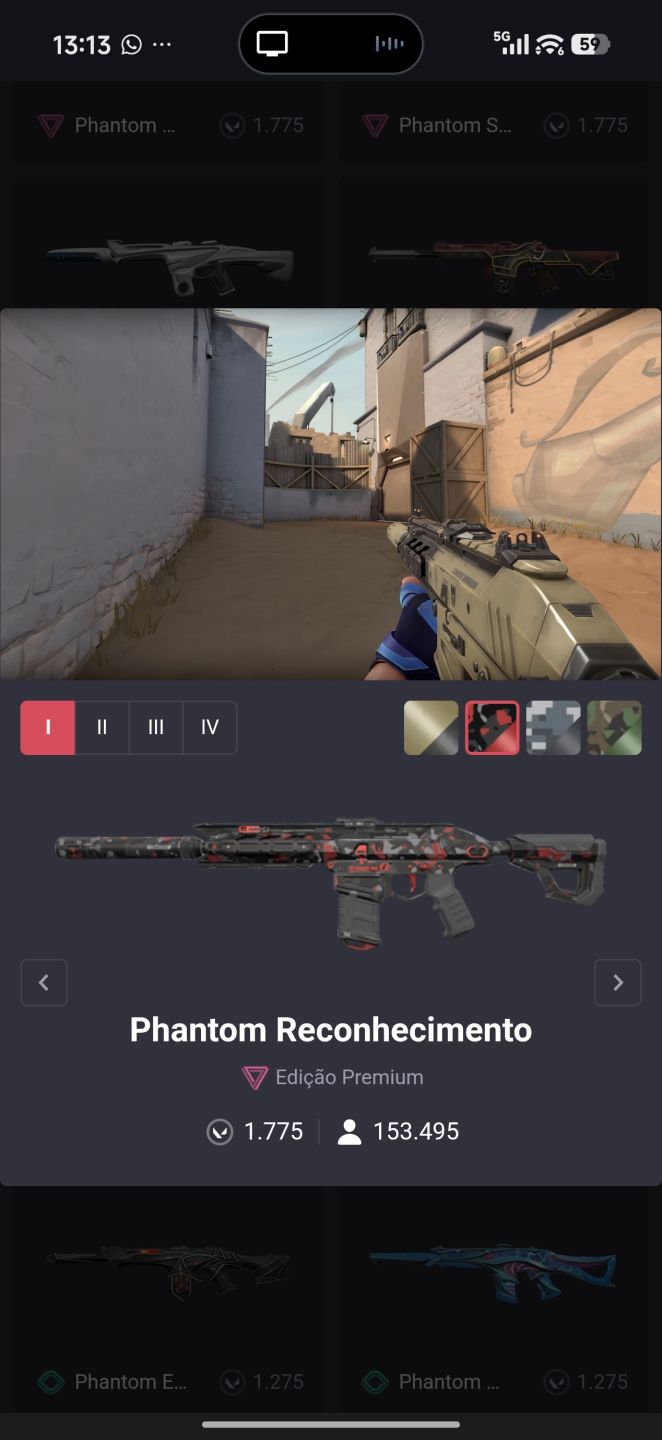 Conta ValorAnt BETA com muitas skins