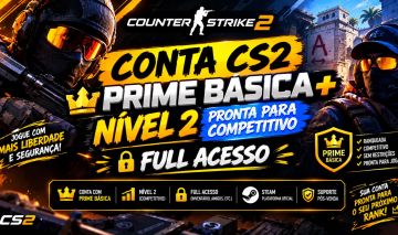 CONTA CS2 PRIME BASICA + NIVEL 2 PRONTA PARA COMPETITIVO + FULL ACESSO