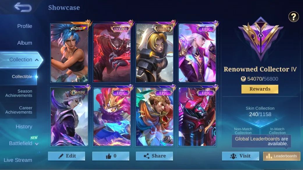 CONTA MAIN JUNGLE COM MUITAS SKINS