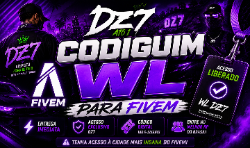Codiguim WL DZ7 FiveM | Entrega Automática Imediata.