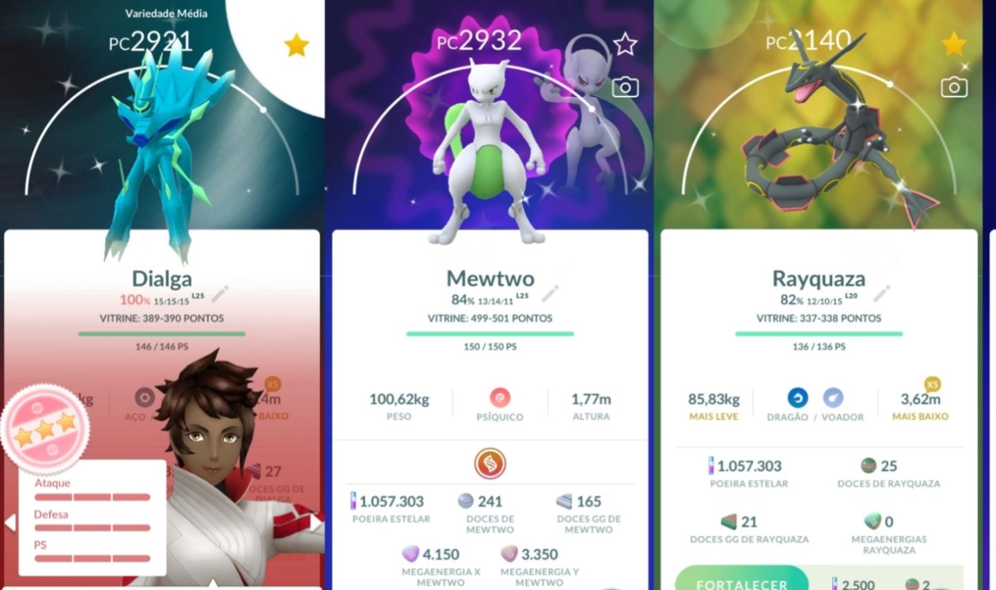 CONTA COLECIONADOR COM SHUNDO +12 LENDÁRIOS SHINY 3 100% E MT FUNDO - POKEMON GO