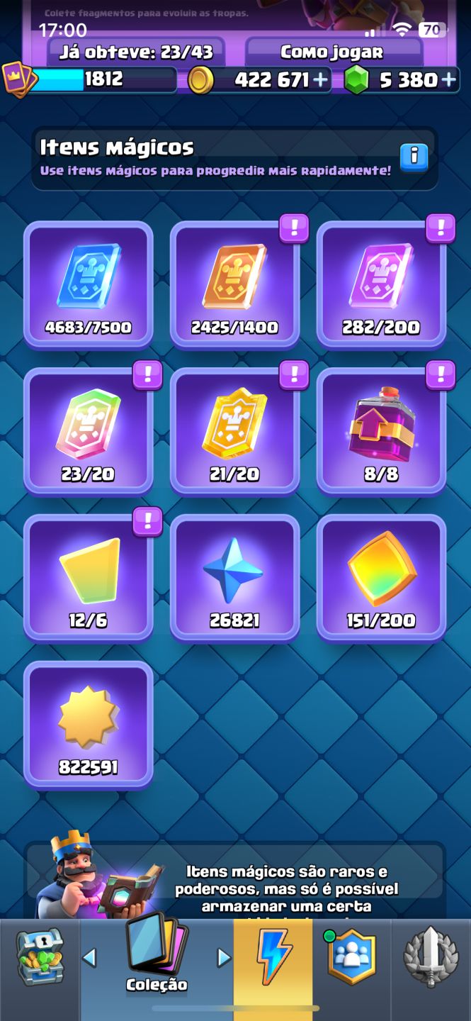 Clash royale conta 9 anos de conta mt carta nv max e 15k troféu