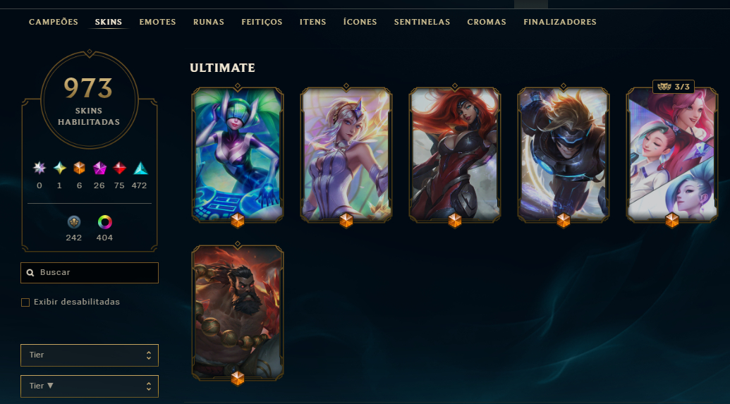 Conta lol no bronze por escolha top 12 no Brasil de level