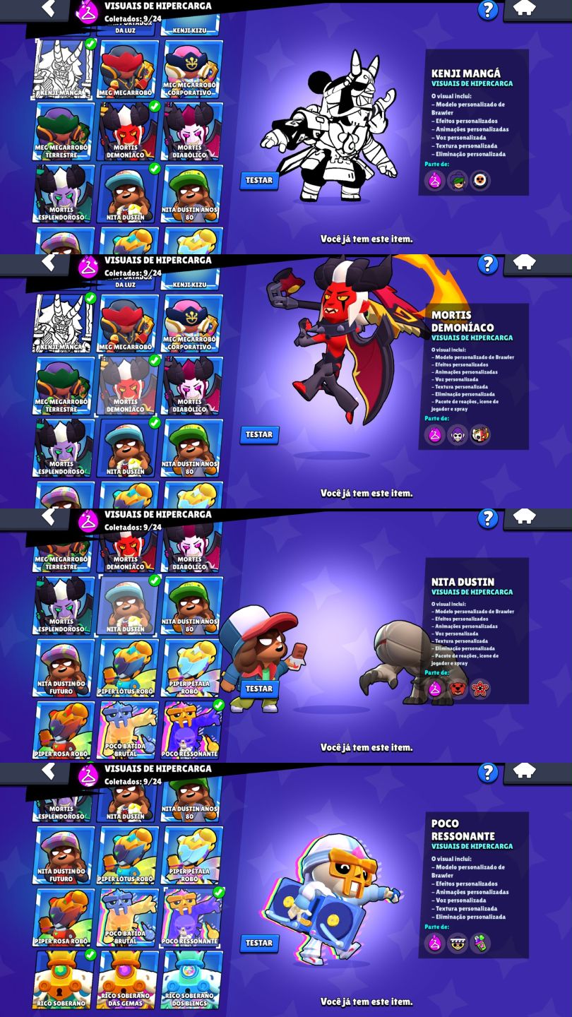 CONTA DE BRAWL STARS 70K DE TROFEUS |108 BRAWLERS VARIAS FAMA