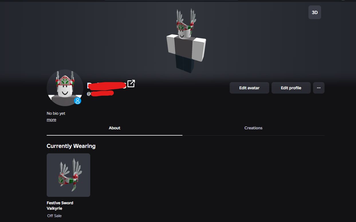 CONTA ROBLOX ANTIGA 2014 COM FESTIVE SWORD VALKYRIE + 1 OFFSALE [UNVERIFIED]