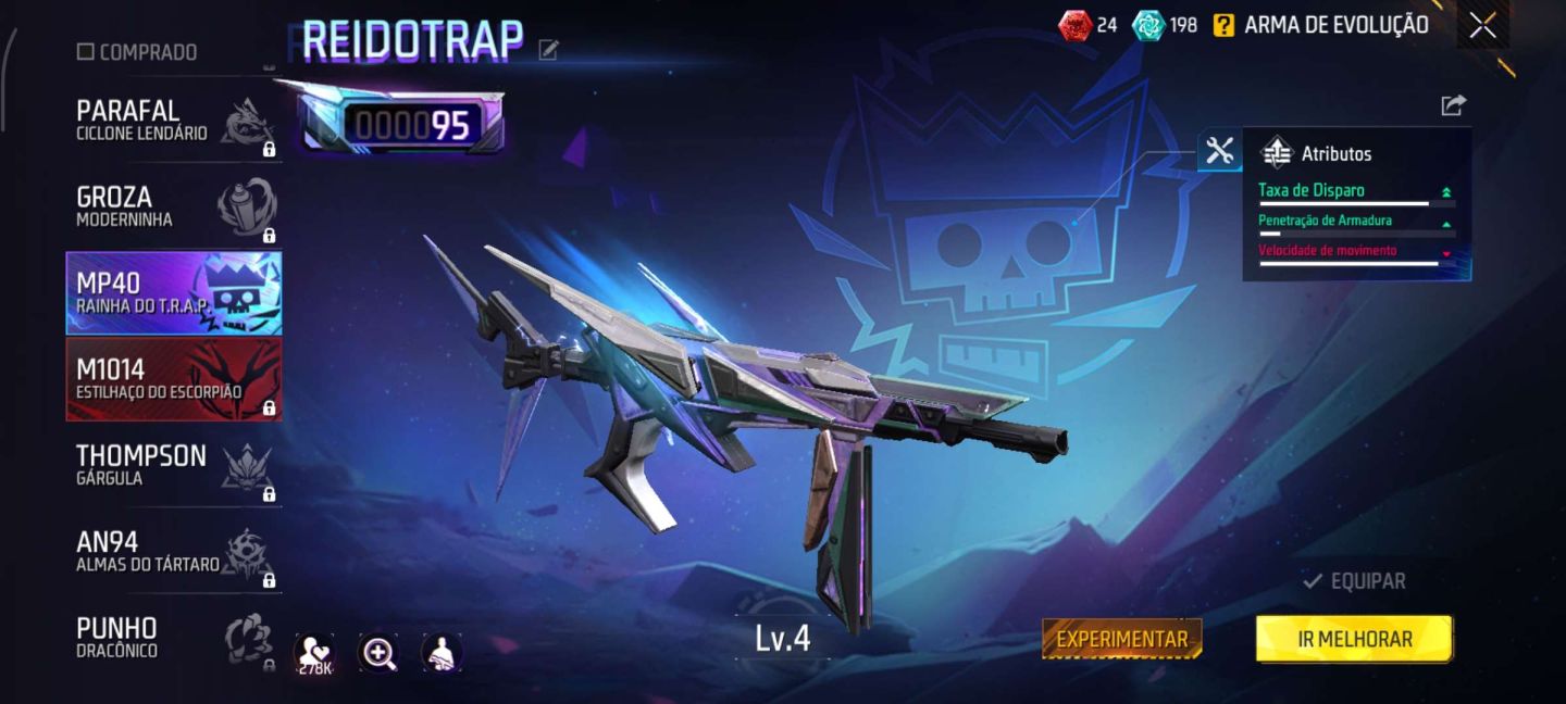 CONTA FREE FIRE À VENDA RARA