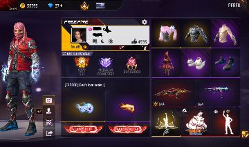 CONTA FREE FIRE COM 2 PUNHOS, 7 ANOS DE JOGO, QUASE 400 PEITORAIS E 2 ARMAS EVO