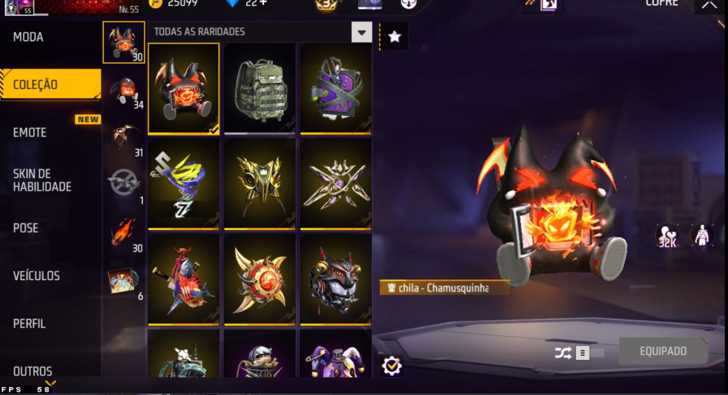 Conta Free Fire FULL ACESSO