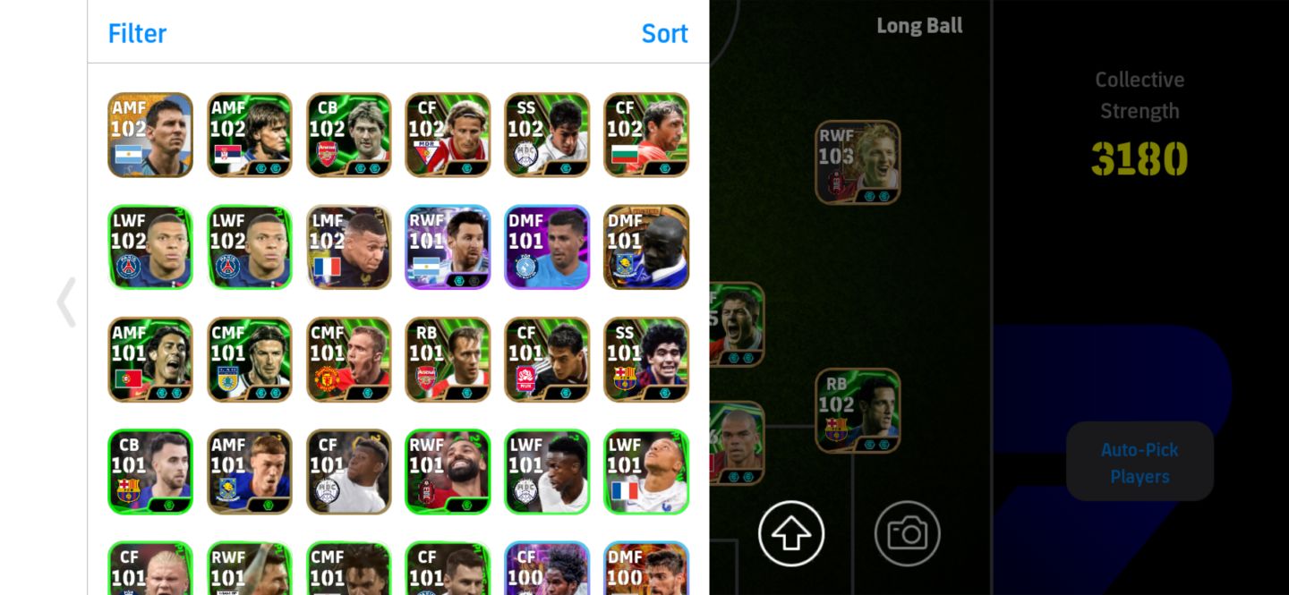 CONTA EFOOTBALL MOBILE SUPER RARA - MAIS DE 900 JOGADORES