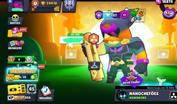 CONTA BRAWL STARS 59.418 TROFÉUS + TODOS OS BRAWLERS + 188 VISUAIS