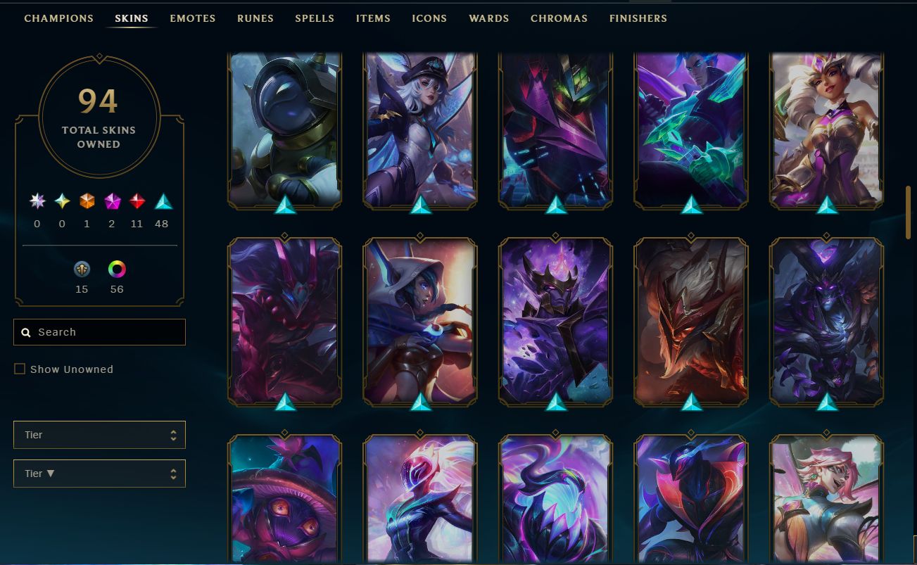 CONTA LOL MESTRE 200PDL+ / FULL ACESSO AOS DADOS / LV 175 / 138 SKINS / HONRA 5